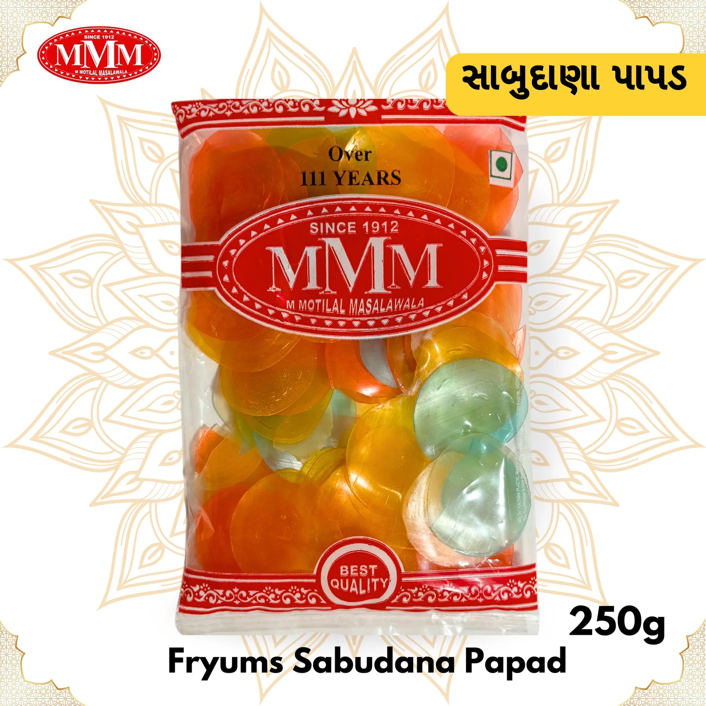 Sabudana Papad | Crispy & Light Snack for Every Occasion | 250g