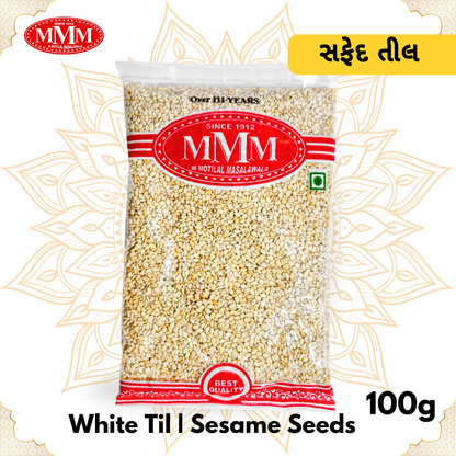 Unpolished White Sesame Seeds (Safed Til) | 100g, 250g