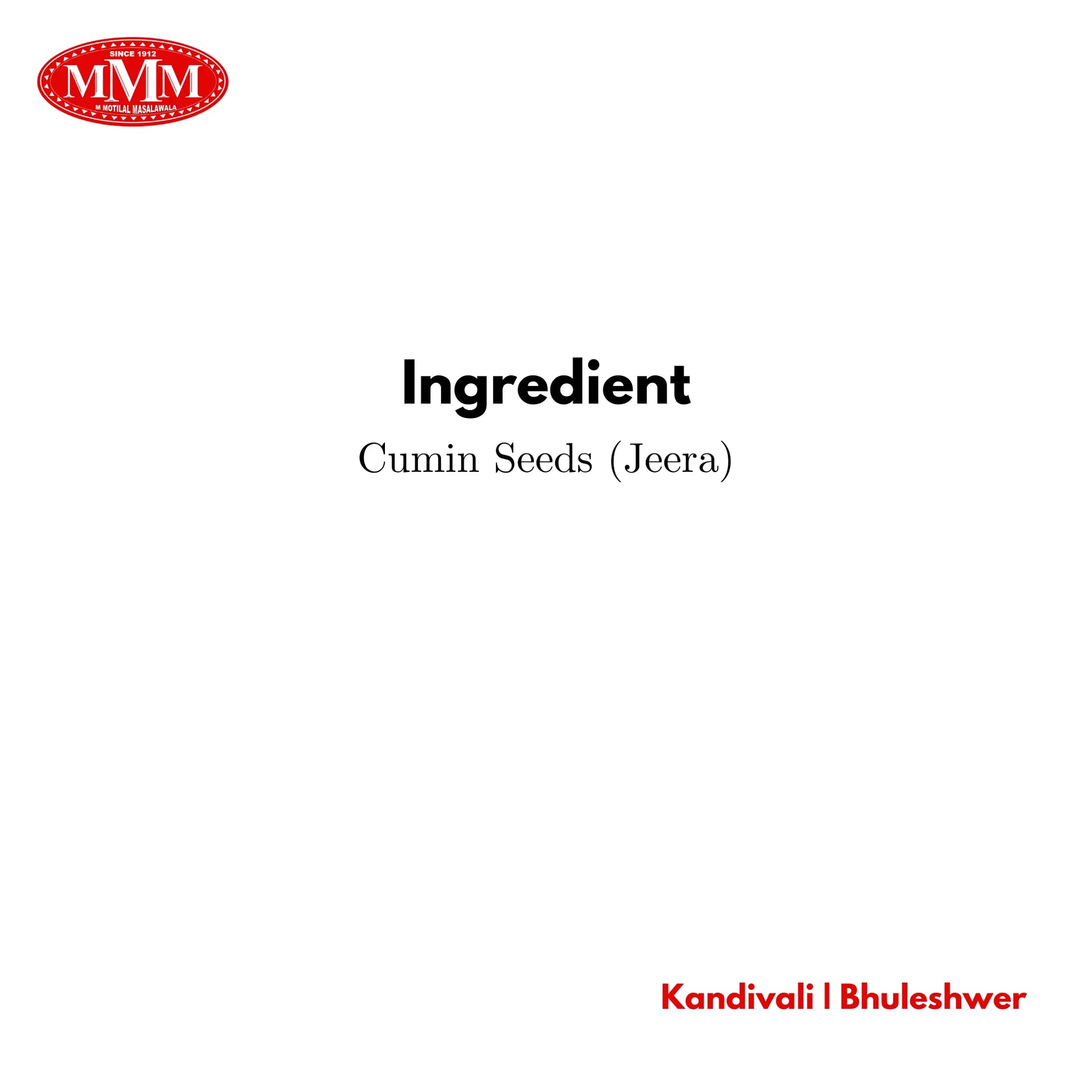 Cumin Seeds Ingredient Motilal Masala