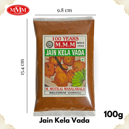 Jain Kela Vada Masala 100g pack Motilal Masalawala diemsnion