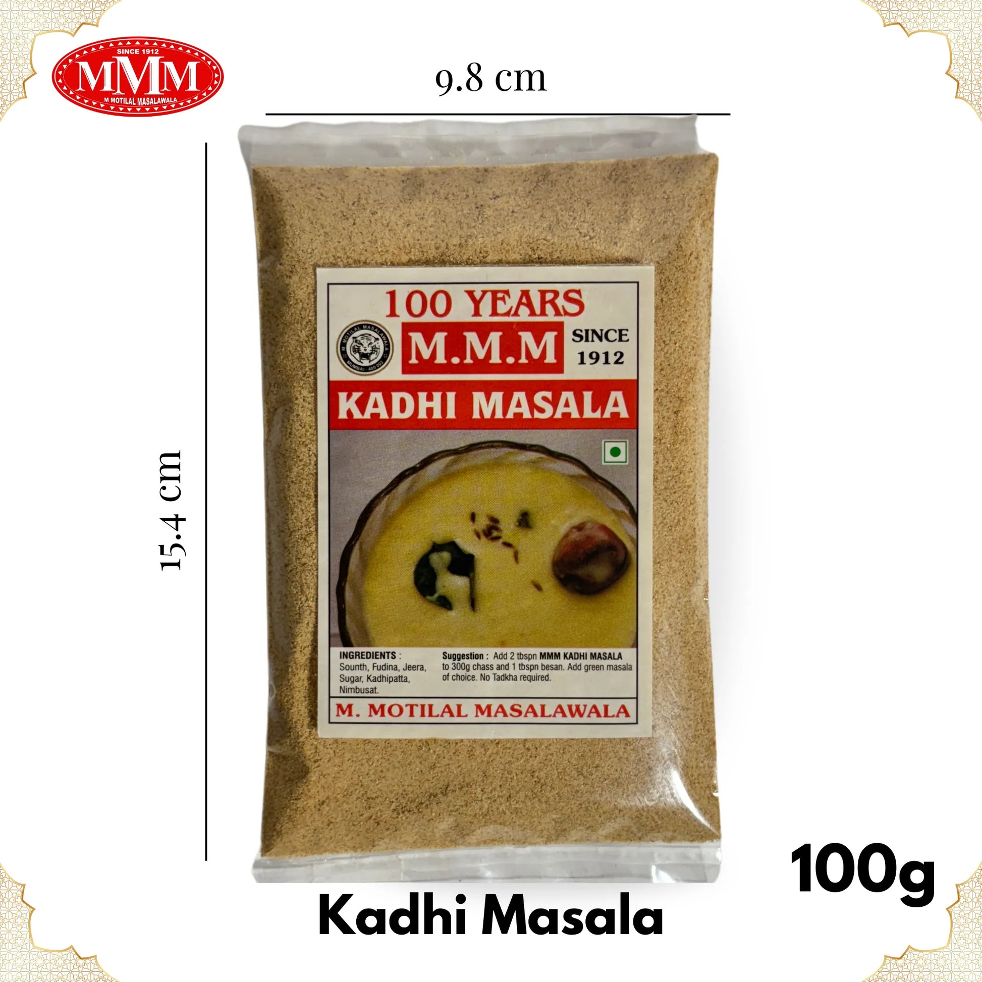 Kadhi Masala 100g Dimension Motilal Masalwala