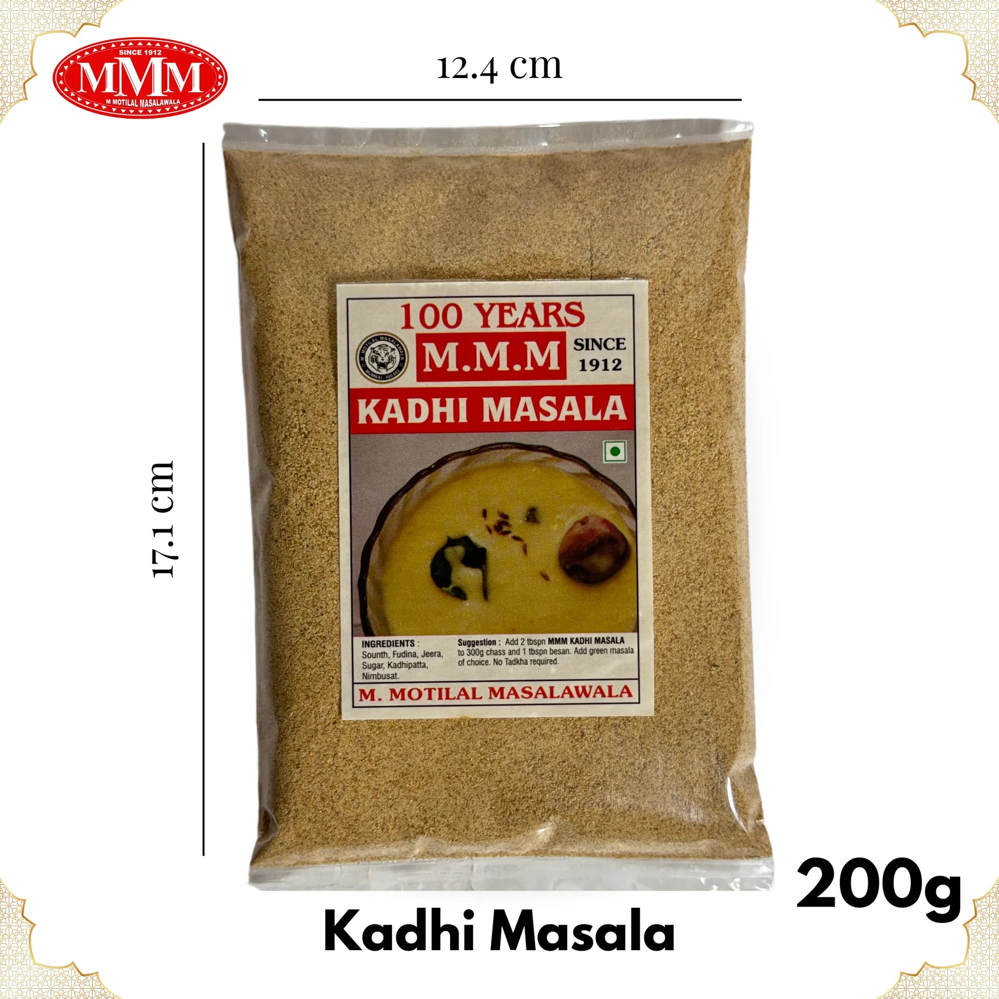 Kadhi Masala 200g dimension