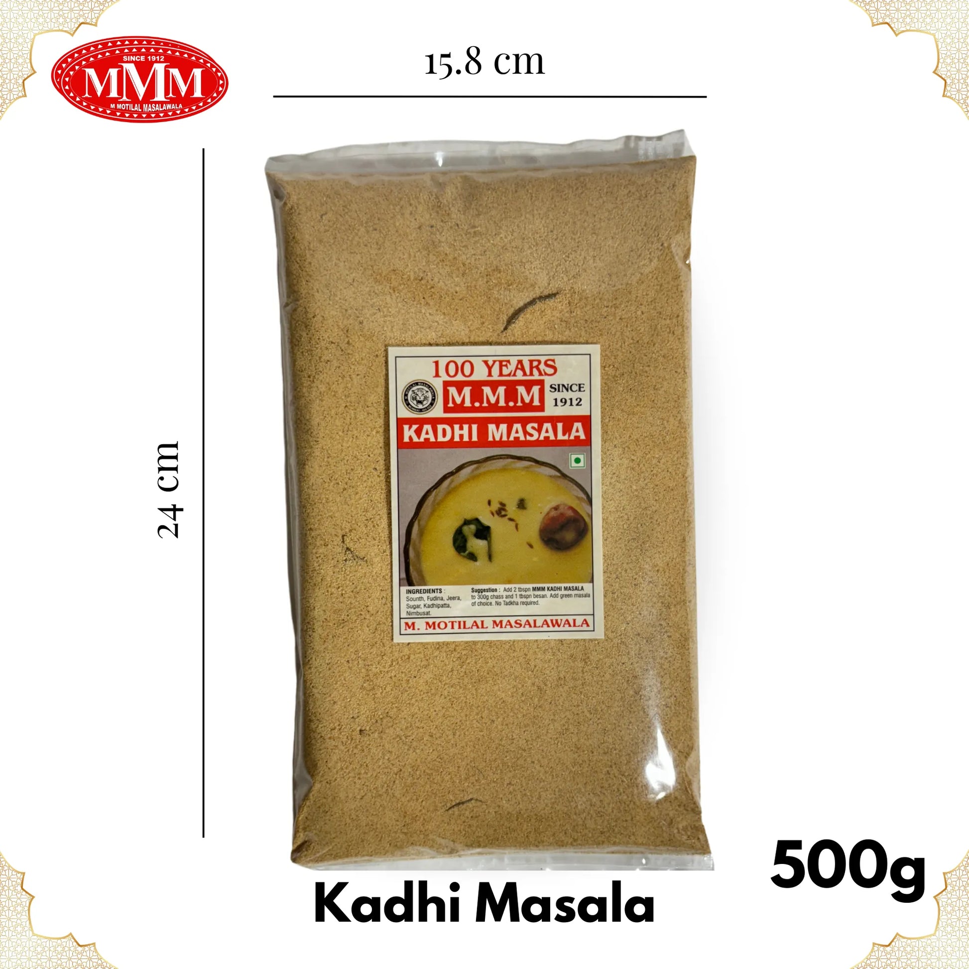 Kadhi Masala 500g Dimension  