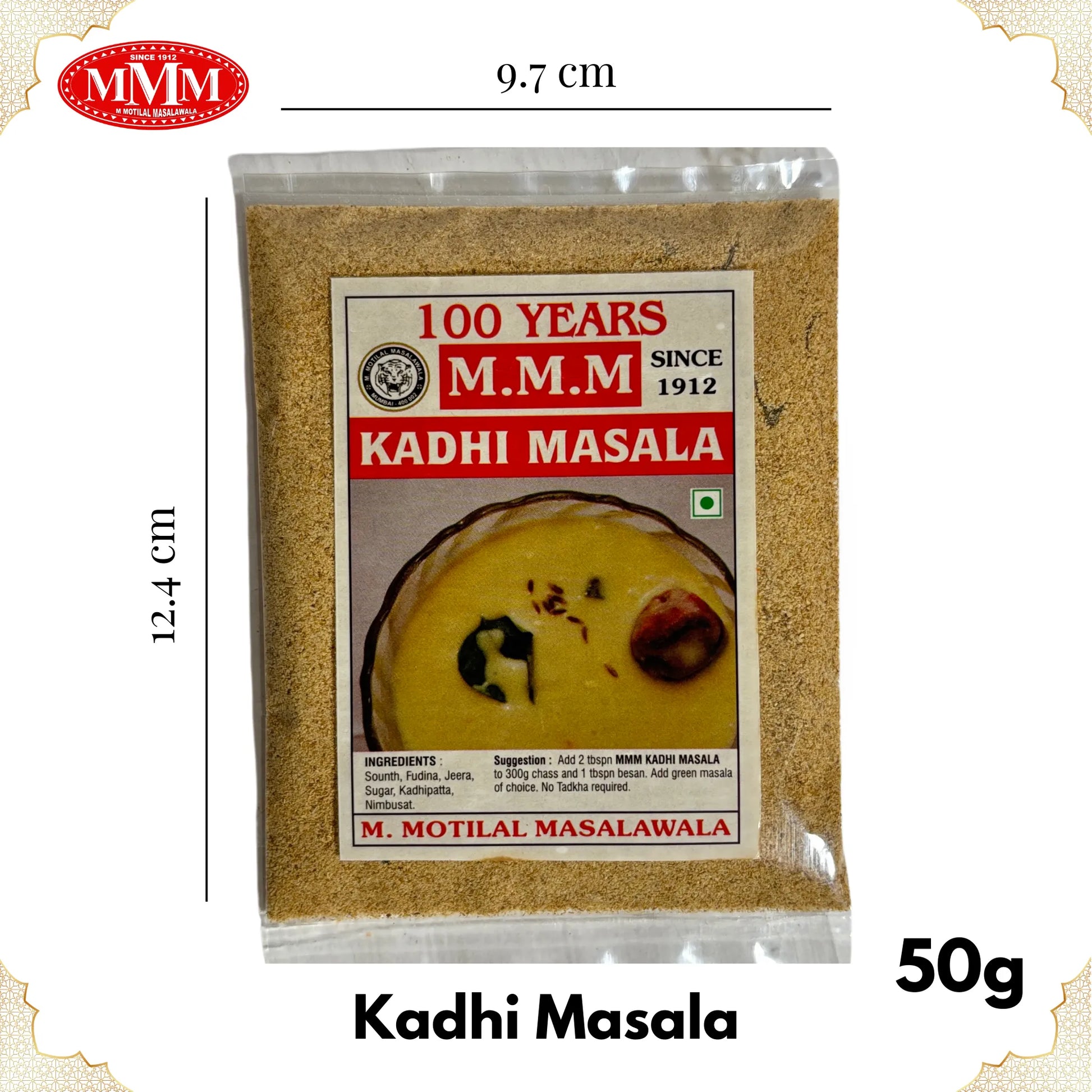 Kadhi Masala 50g Dimension