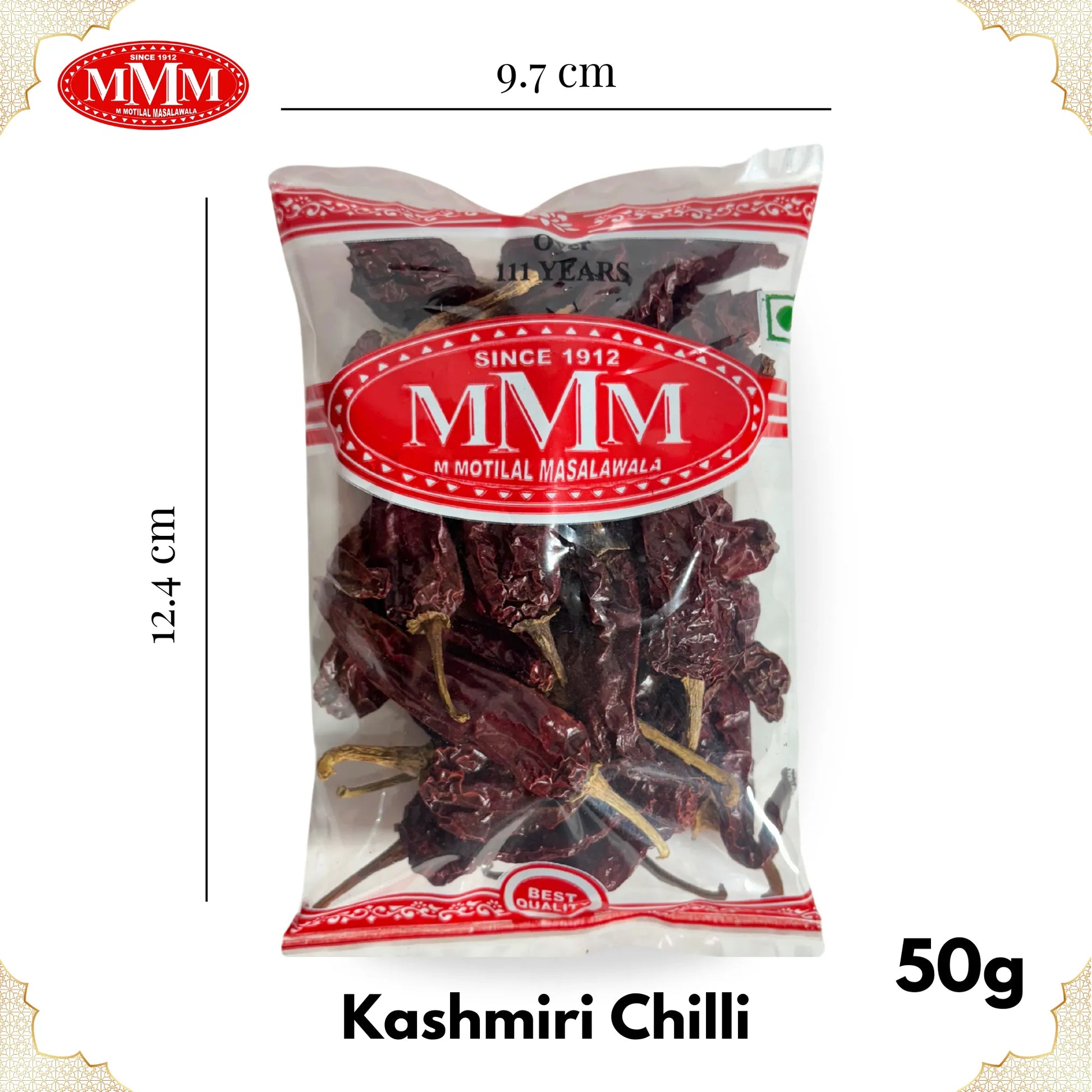 Kashmiri Chilly 100g Motilal Masala Dimension