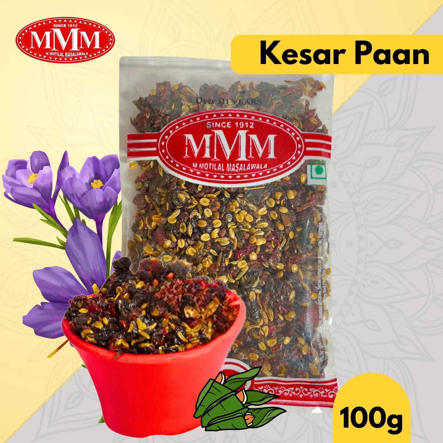 Kesar Paan Mouth Freshener - Refreshing and aromatic after meal treat