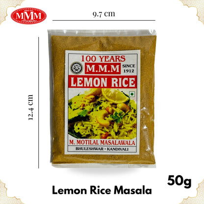 Lemon RIce Masala 50g Motilal Masalawala Dimension