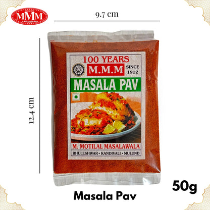 Masala Pav Masala  Motilal Masalwala 50g pack Dimension