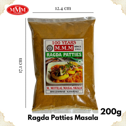 Ragda Patties Masala 200g Motilal Masalawala Dimension
