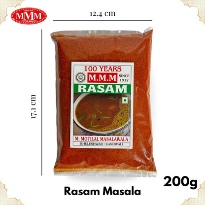 Rasam Masala 200g pack Motilal Masalawala Dimension