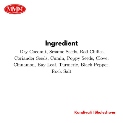 Veg Kolhapuri Masala  Motilal Masalawala Ingredient