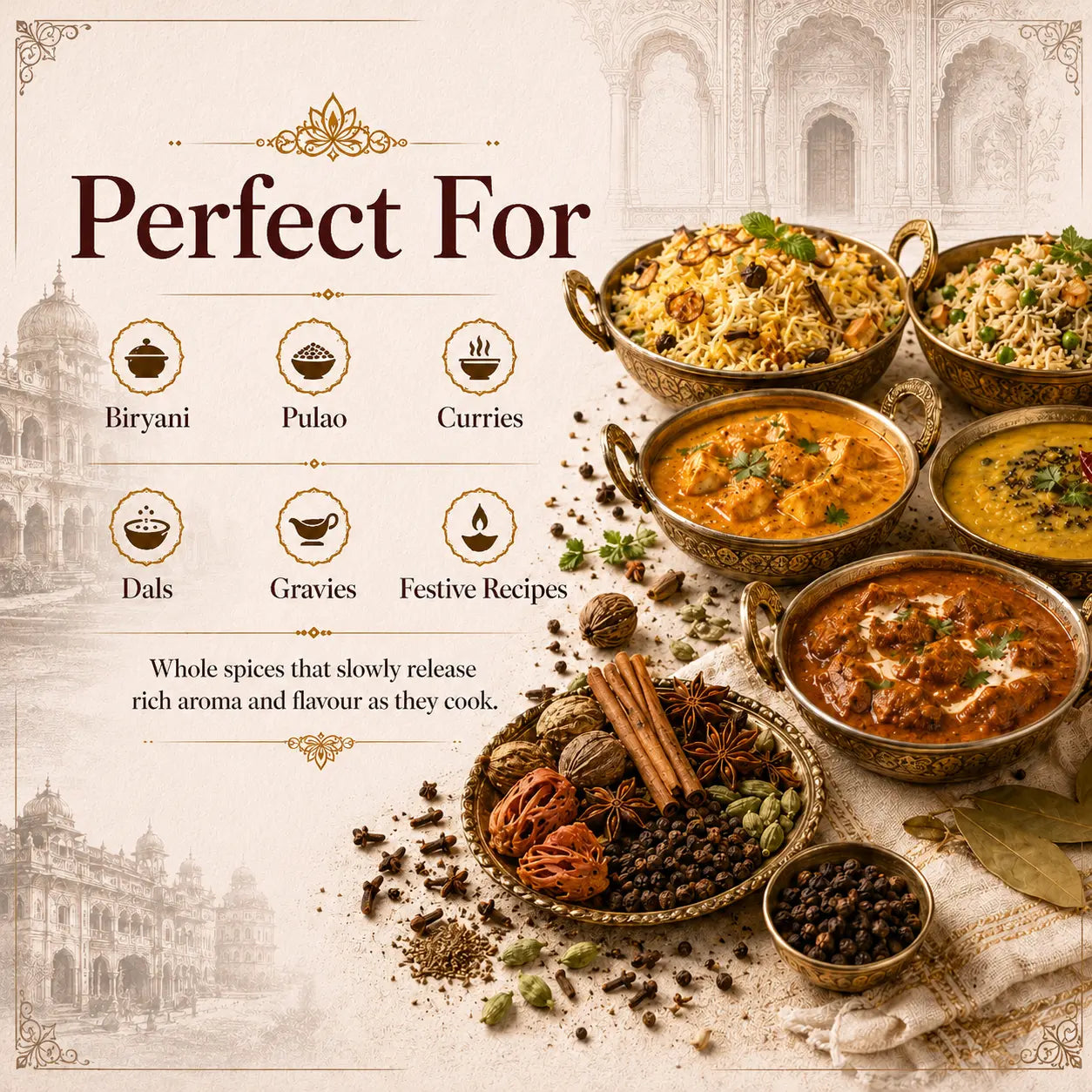 Rajwadi Whole Garam Masala 250g | 17 Handpicked Whole Spices | M Motilal Masalawala Since 1912