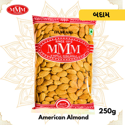 American Badam 250g M Motilal Masalwala www.motilalmasala.com