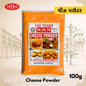 Package of M.M.M Cheese Powder with branding and product details on an illustrated background