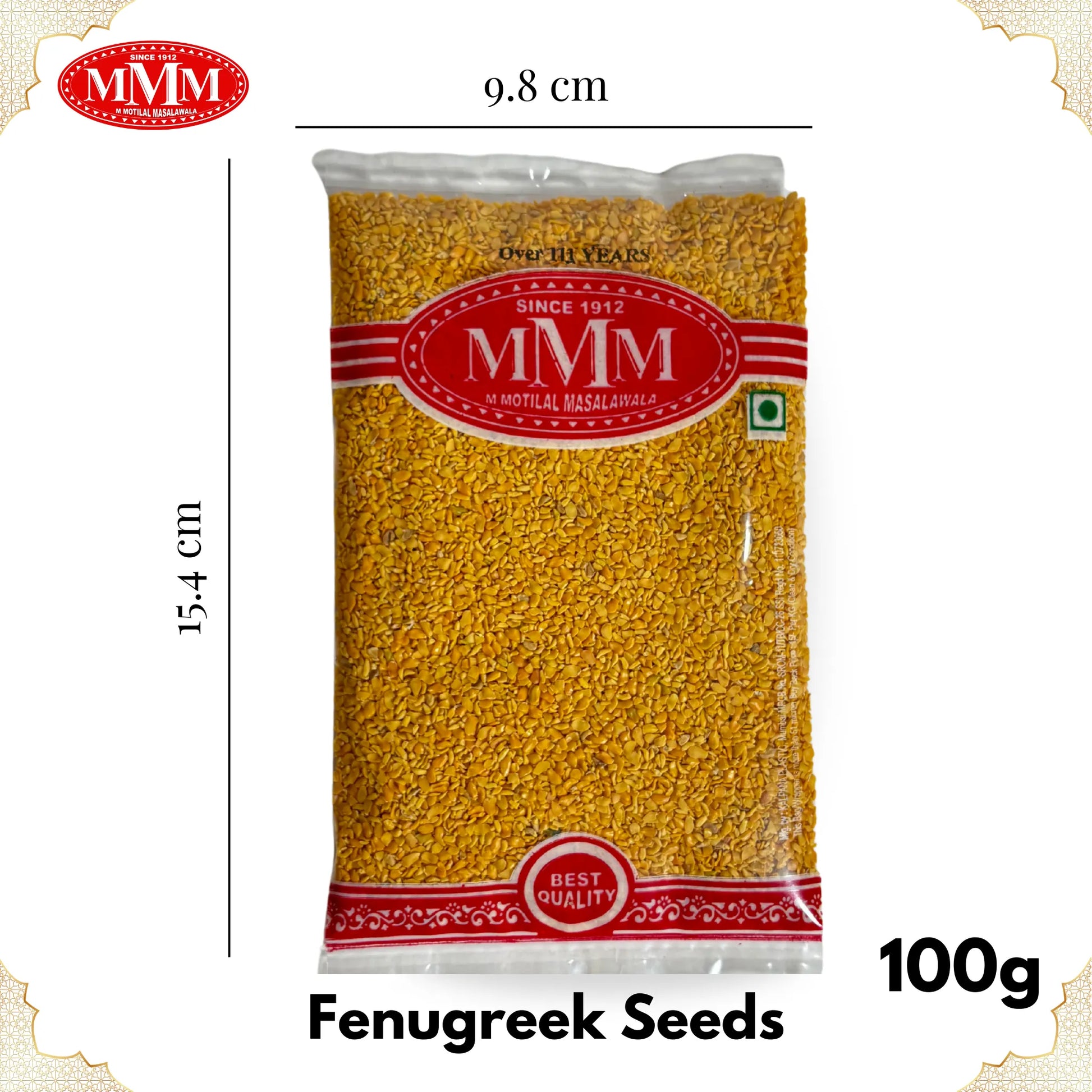 Fenugreek Seeds 100g Dimension