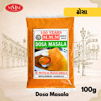 Dosa Masala packet with M.M.M logo on a decorative background