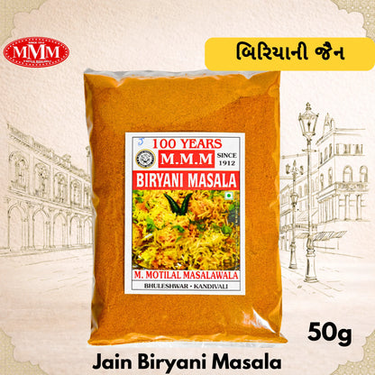 M.M.M Biryani Masala package with architectural background