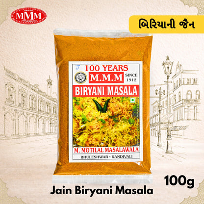 M.M.M Biryani Masala package with architectural background