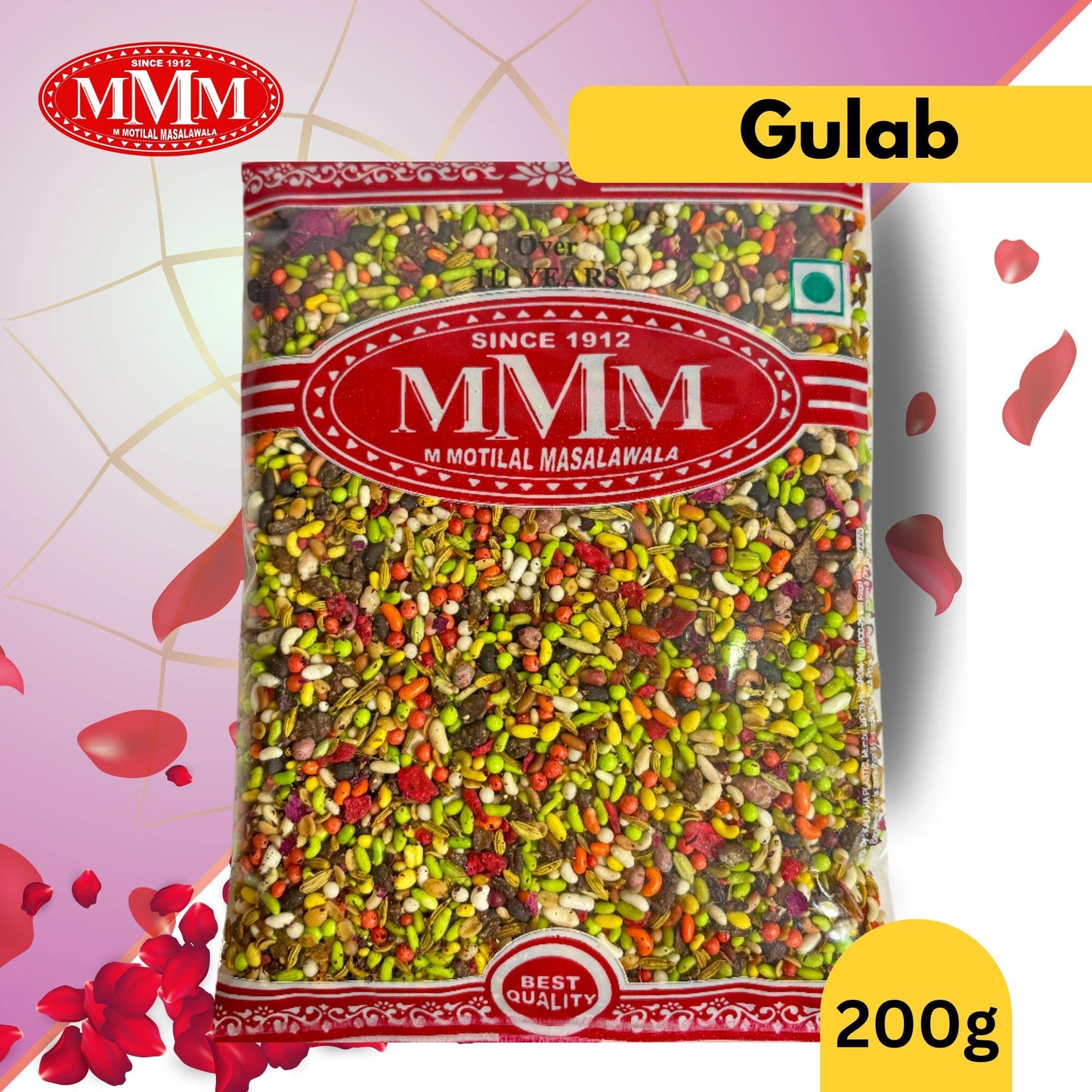 Gulab Mix Saunf 200g Front M Motilal Masalwala www.motilalmasala.com