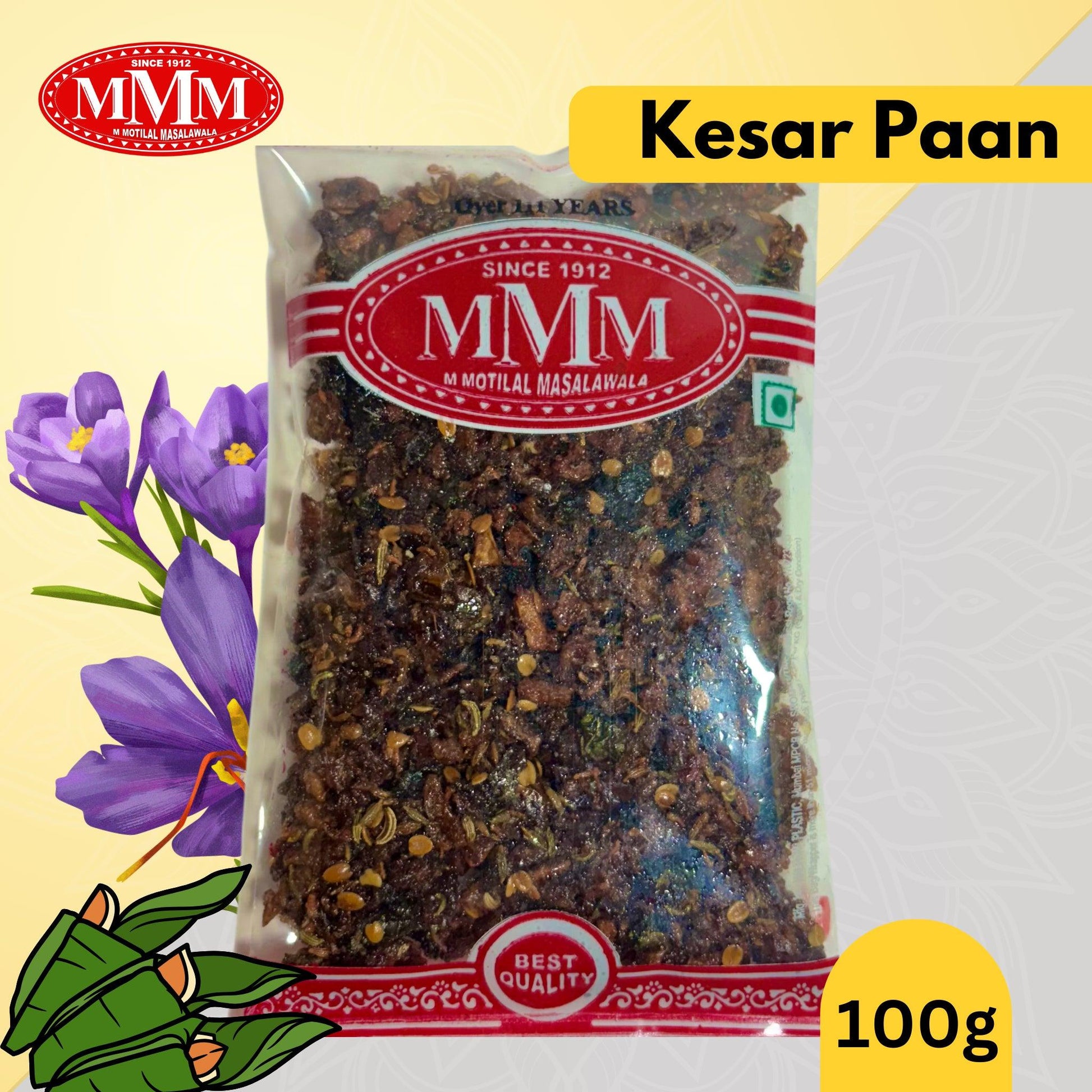 Kesar Paan Mouth Freshener | After Meal Mukhwas | 100% Homemade | Available in 100gms,200gms. - M Motilal Masalawala