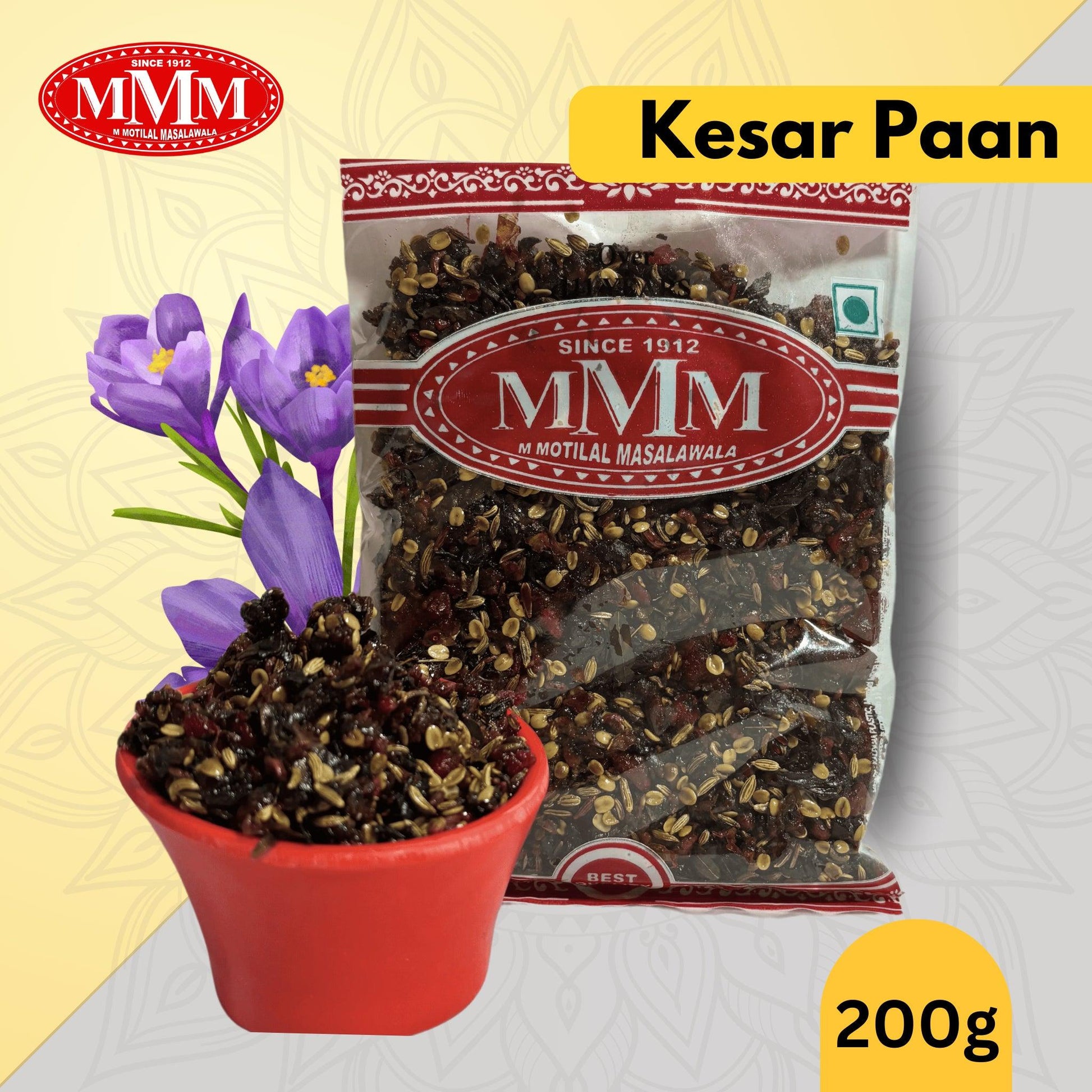 Kesar Paan Mouth Freshener | After Meal Mukhwas | 100% Homemade | Available in 100gms,200gms. - M Motilal Masalawala