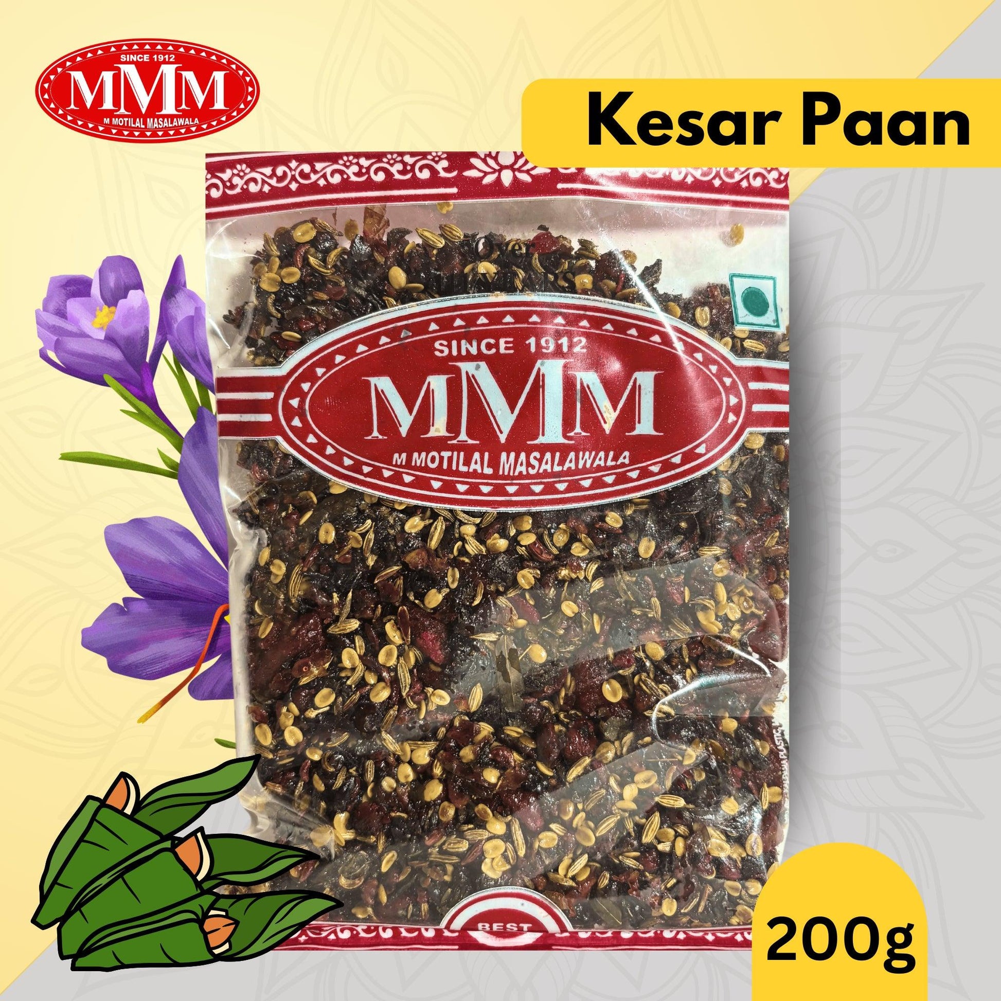 Kesar Paan Mouth Freshener | After Meal Mukhwas | 100% Homemade | Available in 100gms,200gms. - M Motilal Masalawala