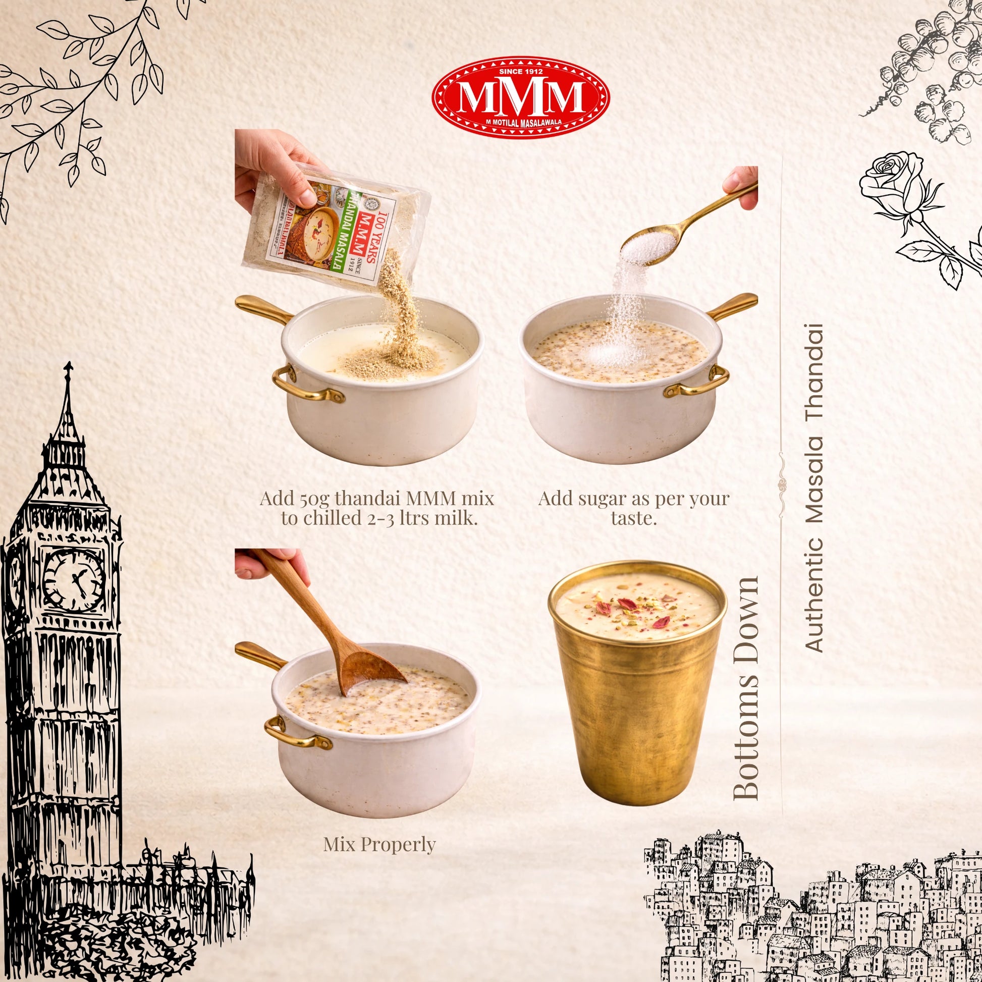 M Motilal Masalawala how to use thandai masala