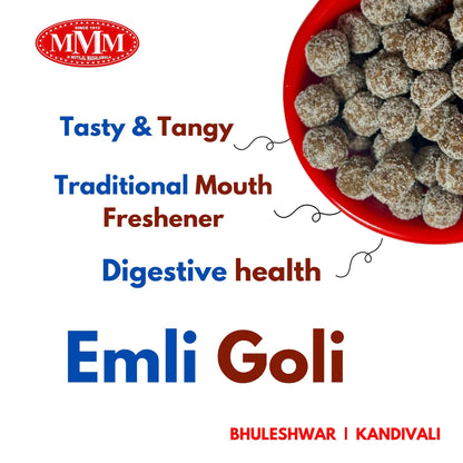 Emli Goli | Tamarind Goli for Digestion | Mouth Freshener | Available in 100grm and 200 grm - M Motilal Masalawala