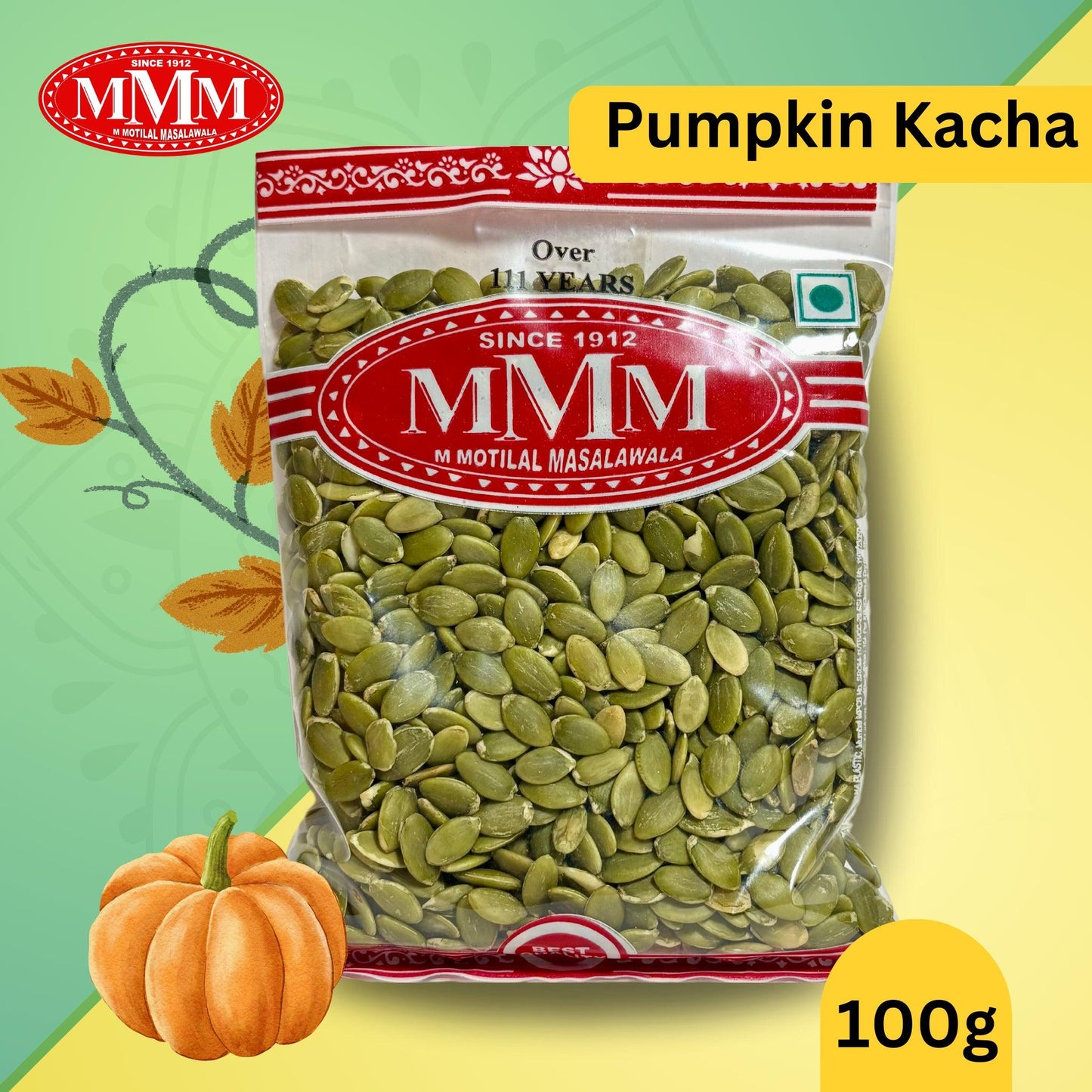 Raw Pumpkin Seeds | Snacking & Cooking | Protein Fiber Rich | Avalaible in 100g - M Motilal Masalawala