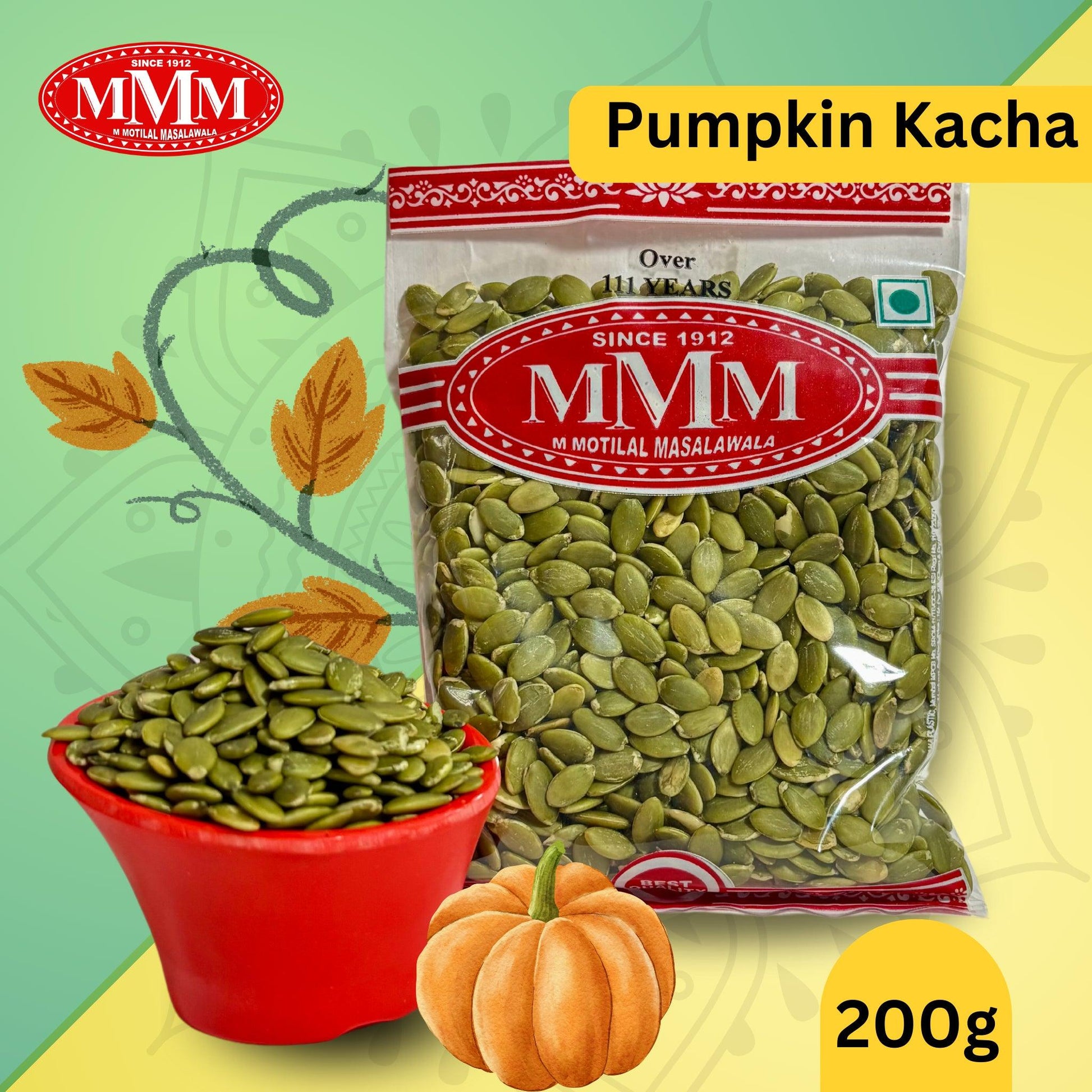 Raw Pumpkin Seeds | Snacking & Cooking | Protein Fiber Rich | Avalaible in 100g - M Motilal Masalawala