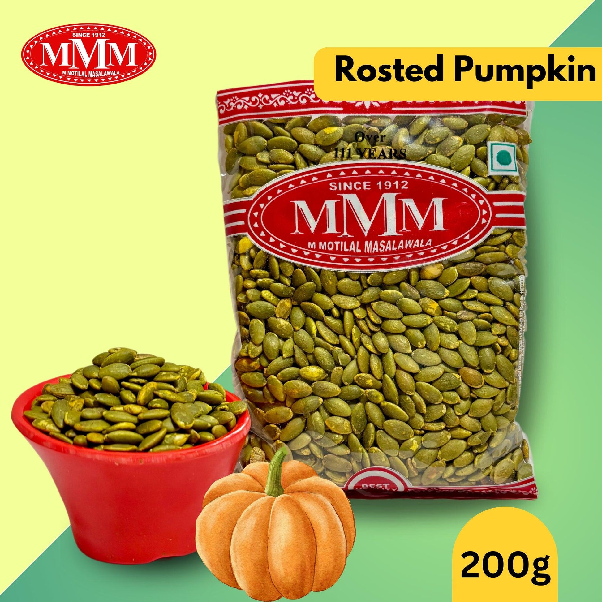 Pumpkin Seeds Roasted | Healthy and Crunchy Snack | Lightly Salted | Available in 100g,200g - M Motilal Masalawala