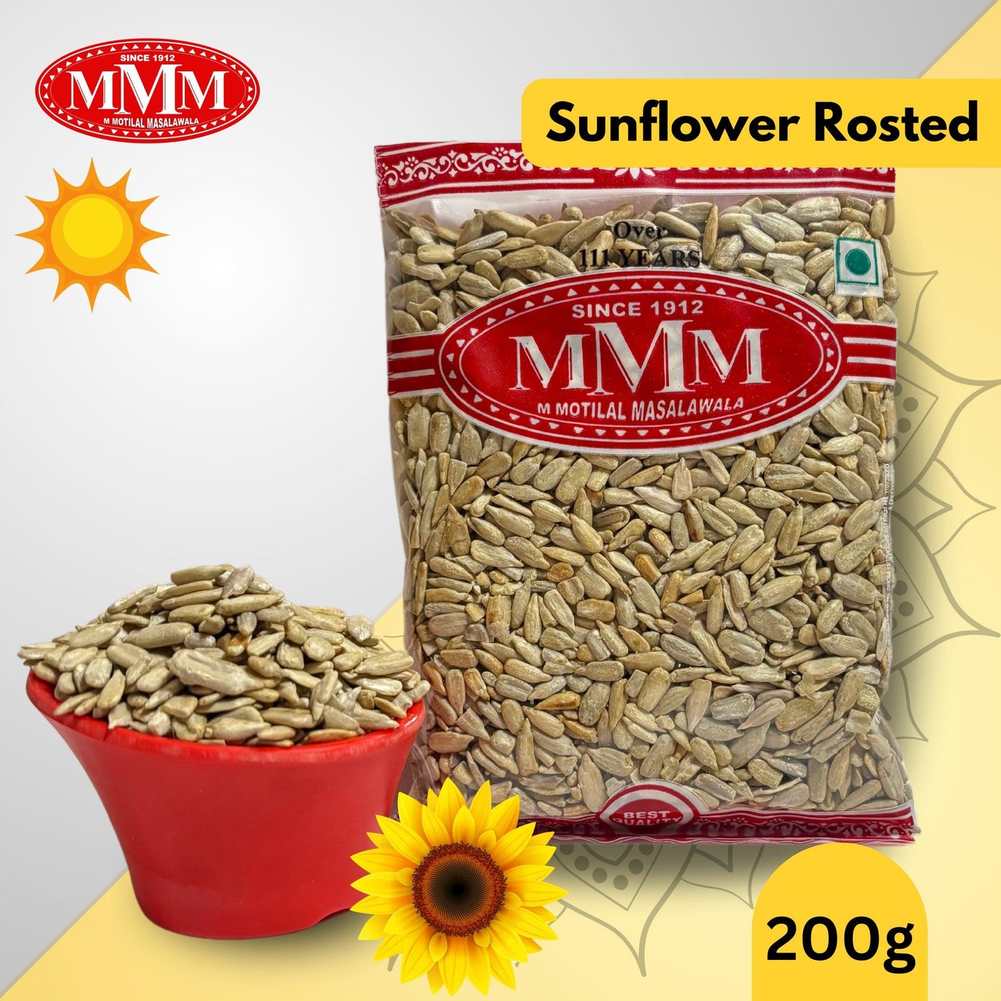 Roasted Sunflower Seeds | Healthy and Crunchy Snack | Available in 100g,200 g. - M Motilal Masalawala