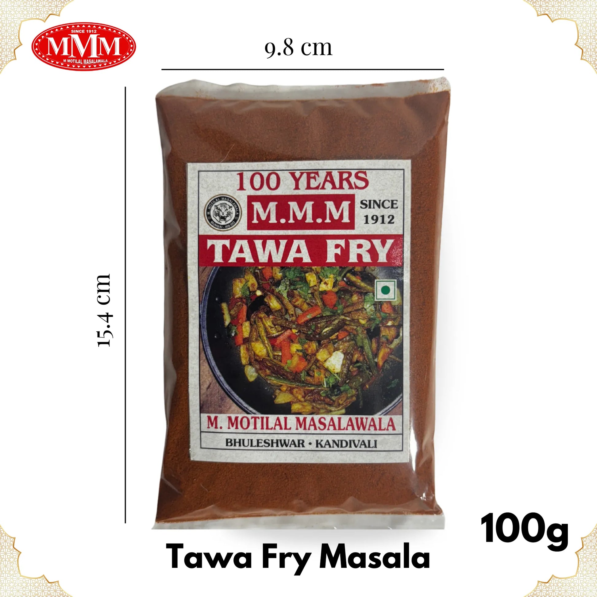 Tawa Fry Masala 100g Motilal Masala Dimension